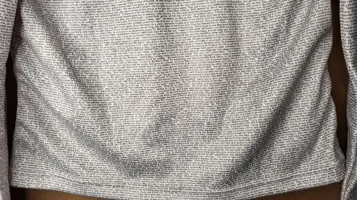 Litographs "Little Women" all-over text print hoodie (Women's Size S)