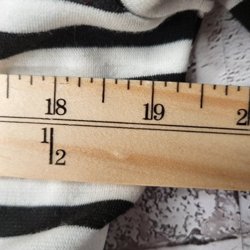 Contemporaine black/white striped open-front jacket (Women's Size L)