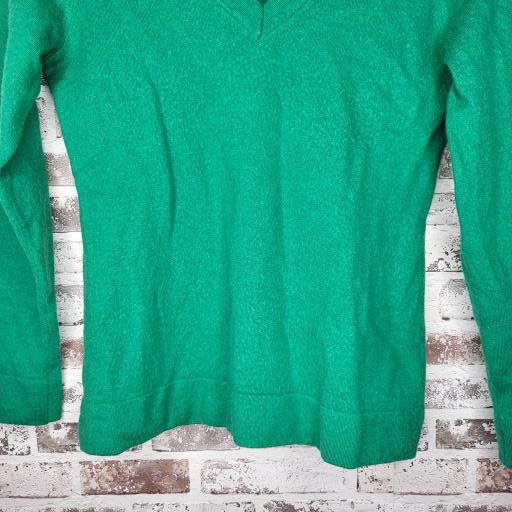 Banana Republic Green Merino Wool V-Neck Sweater (Women's Size M)