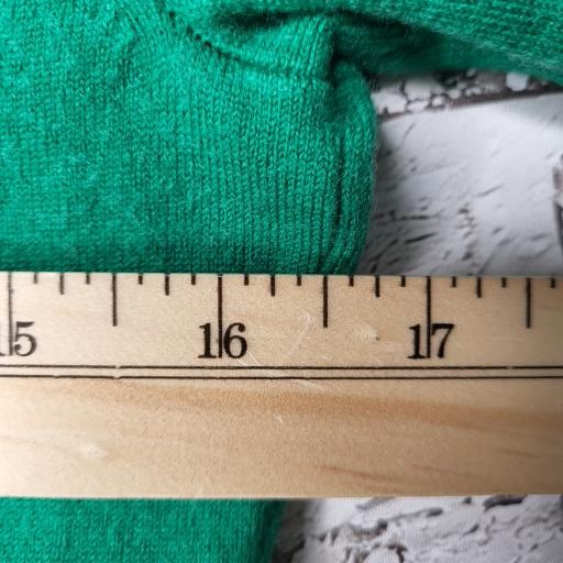 Banana Republic Green Merino Wool V-Neck Sweater (Women's Size M)