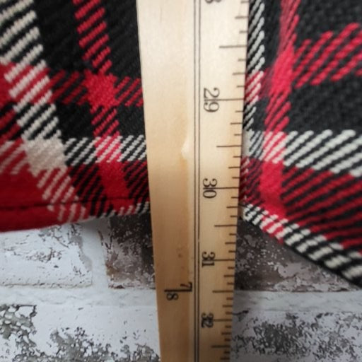 Eddie Bauer Red Black Plaid Flannel Shirt (Men's Size M)