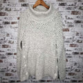 Denver Hayes cream marled turtleneck sweater (Women's Size L)