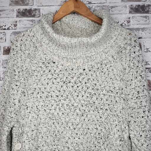 Denver Hayes cream marled turtleneck sweater (Women's Size L)