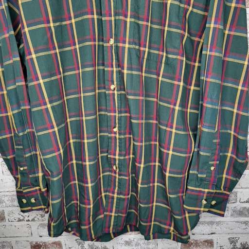 Ash Creek Trading Green Plaid Button-Down Shirt (Men's Size N/A)