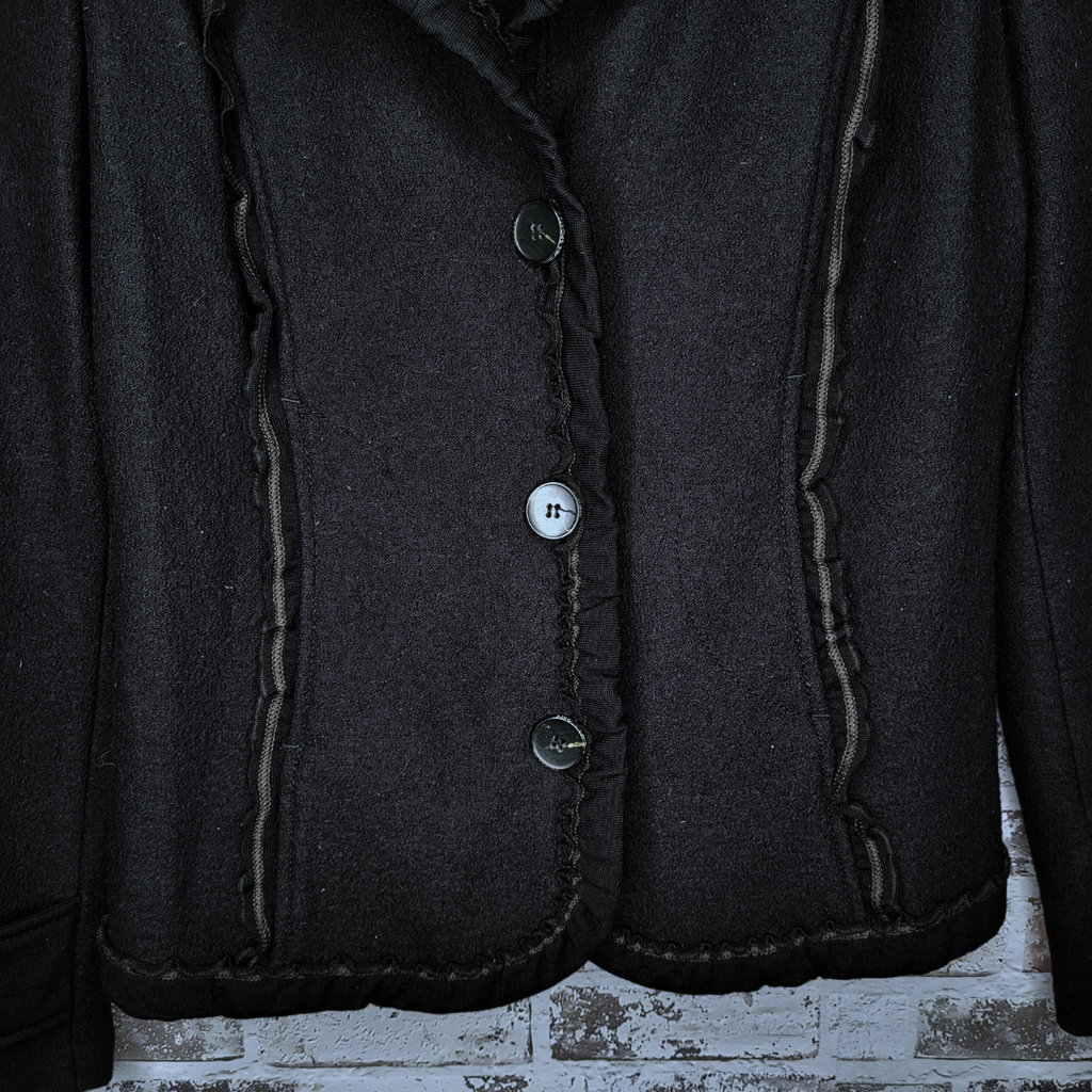 Marc Cain black cropped blazer (Women's Size 8 or S/M)
