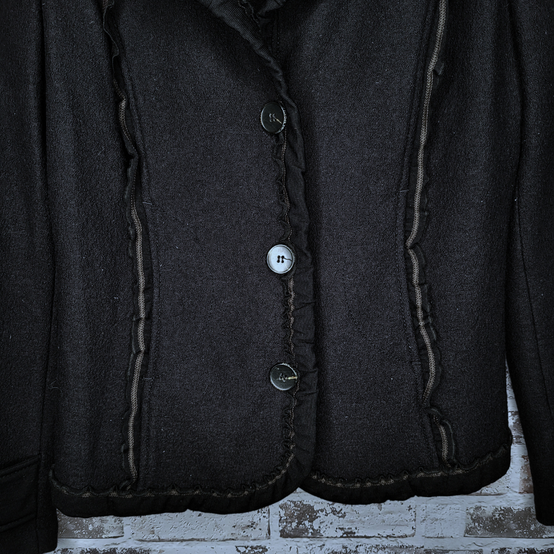 Marc Cain black cropped blazer (Women's Size 8 or S/M)