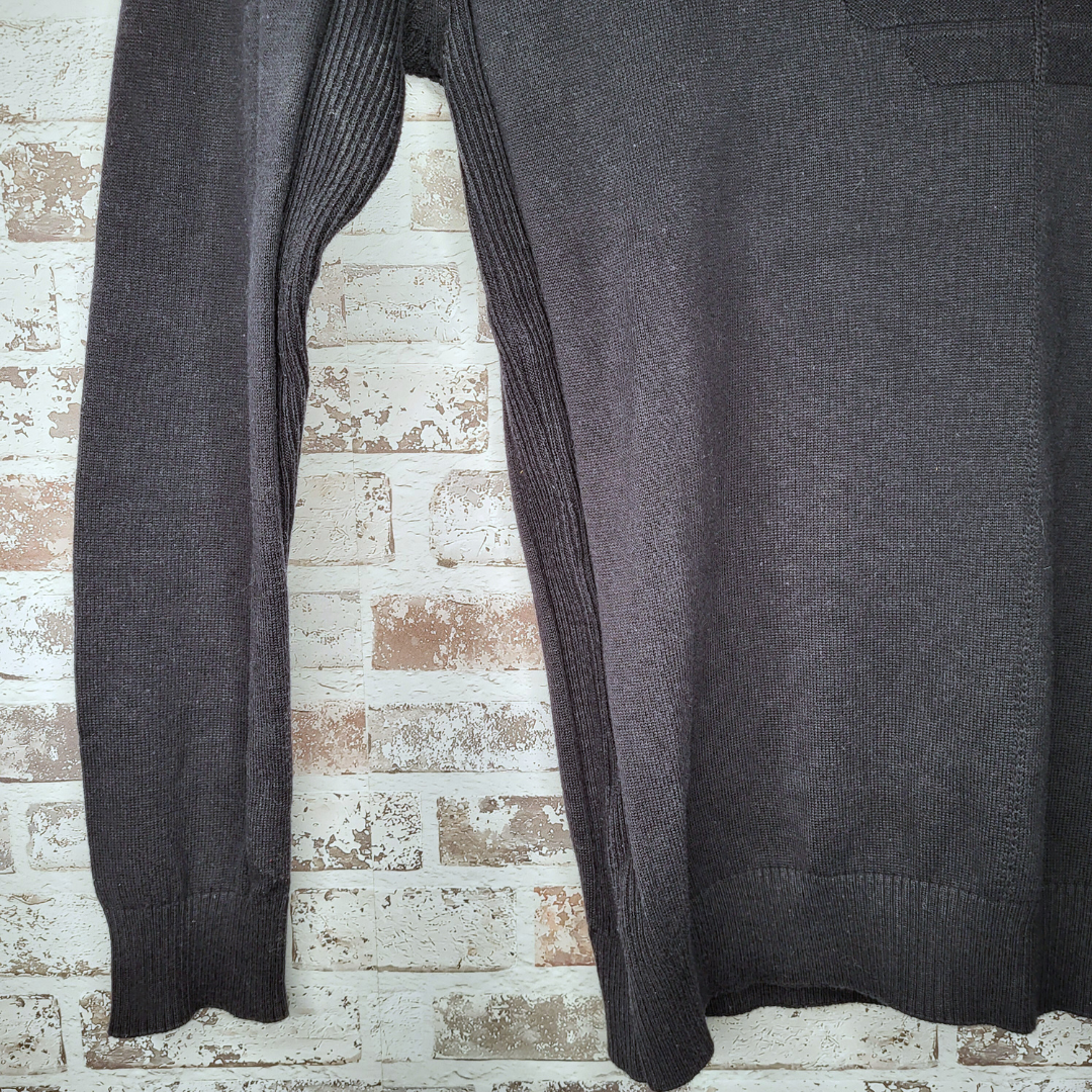 Emporio Armani navy V-neck sweater with eagle logo knit (Men's Size XL)