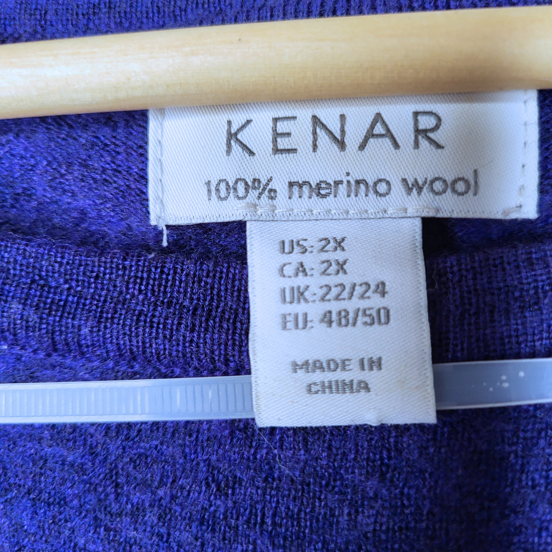 Kenar merino wool sweater (Women's Size 2X)