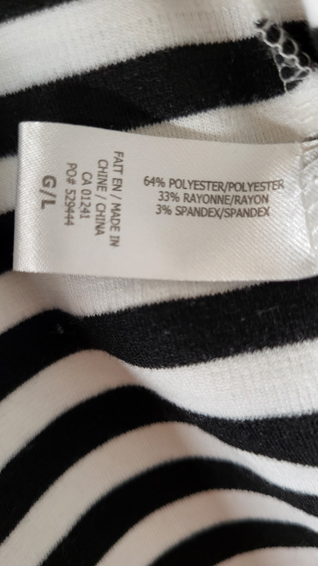 Contemporaine black/white striped open-front jacket (Women's Size L)