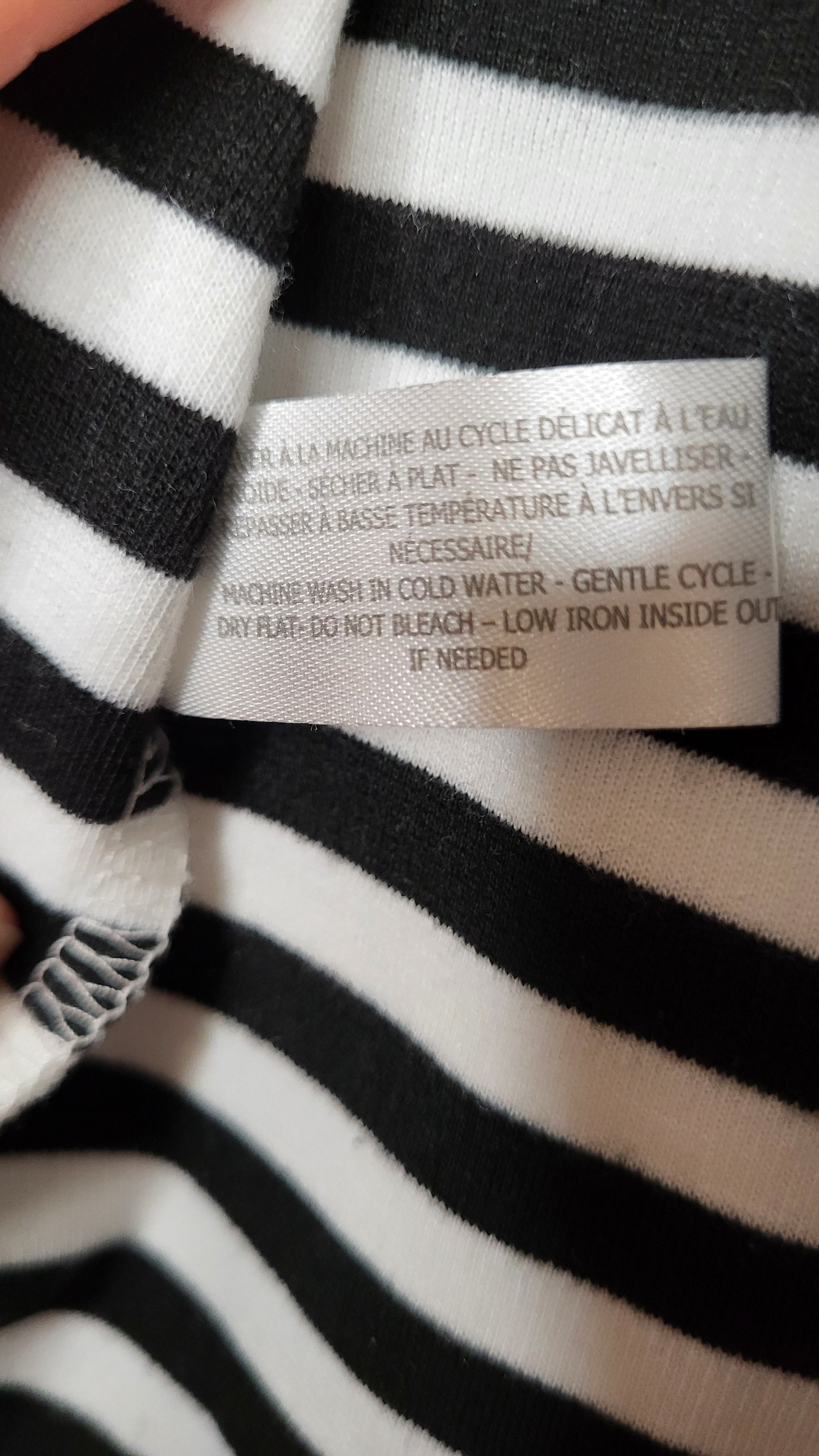 Contemporaine black/white striped open-front jacket (Women's Size L)