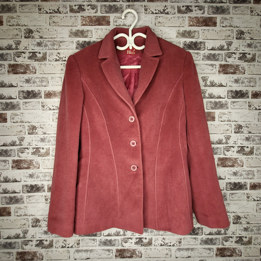 Blu's Mauve Wool Blend Blazer (Women's Size 8)