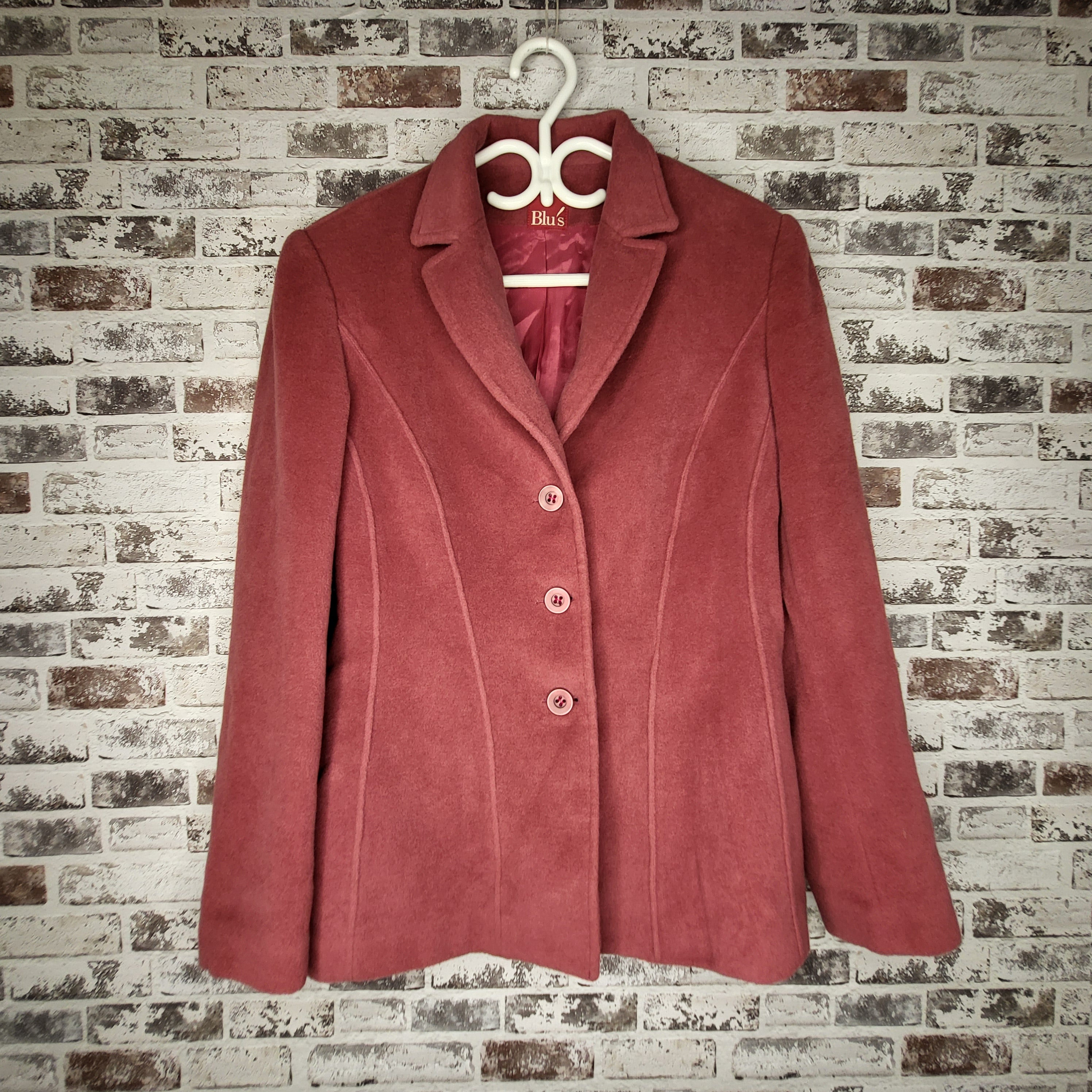 Blu's Mauve Wool Blend Blazer (Women's Size 8)