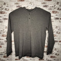 Roots Charcoal Waffle Long Sleeve Henley (Men's Size XL)