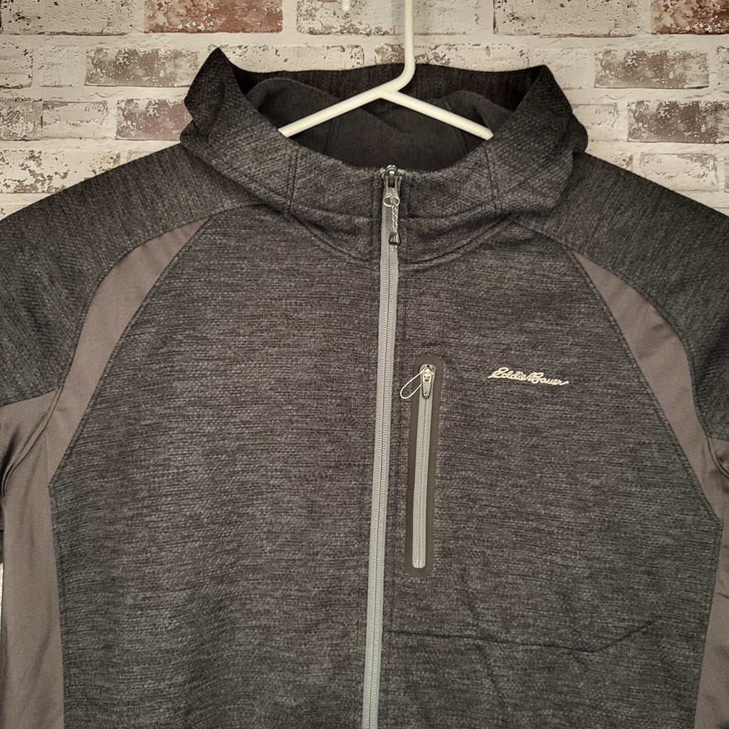 NEW Eddie Bauer charcoal grey First Ascent Cloud Layer hybrid full-zip hoodie (Men's Size XL)
