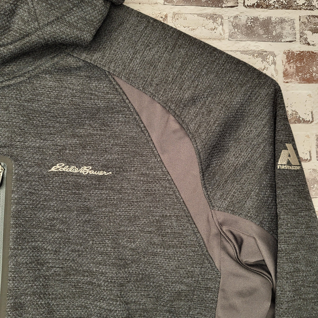 NEW Eddie Bauer charcoal grey First Ascent Cloud Layer hybrid full-zip hoodie (Men's Size XL)