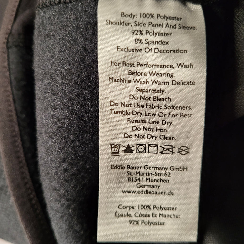 NEW Eddie Bauer charcoal grey First Ascent Cloud Layer hybrid full-zip hoodie (Men's Size XL)