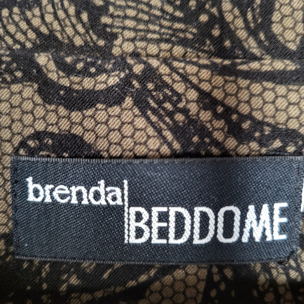 Brenda Beddome Olive paisley cropped blazer (Women's Size S)