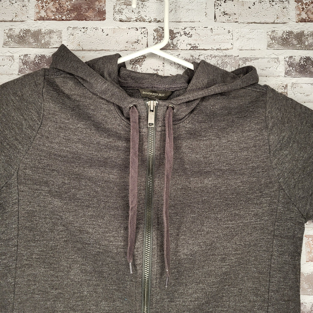 Banana Republic grey full-zip hoodie (Women's Size S)
