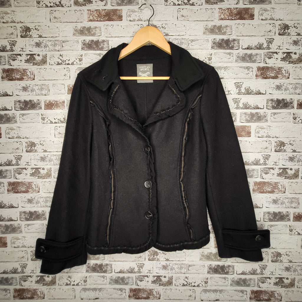 Marc Cain black cropped blazer (Women's Size 8 or S/M)