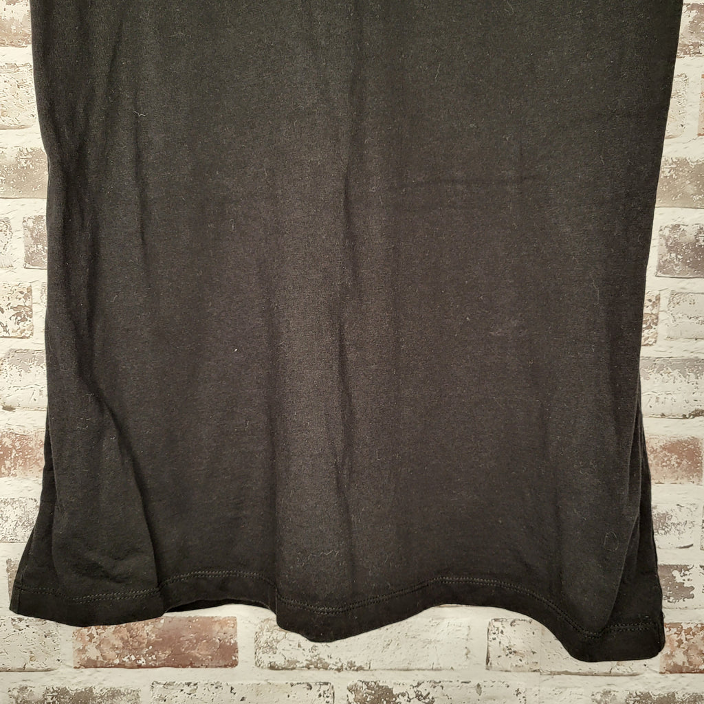 Zara black padded shoulder sleeveless top (Women's Size M)