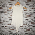 Banana Republic ivory ribbed mock neck bodysuit (Women's Size XS)