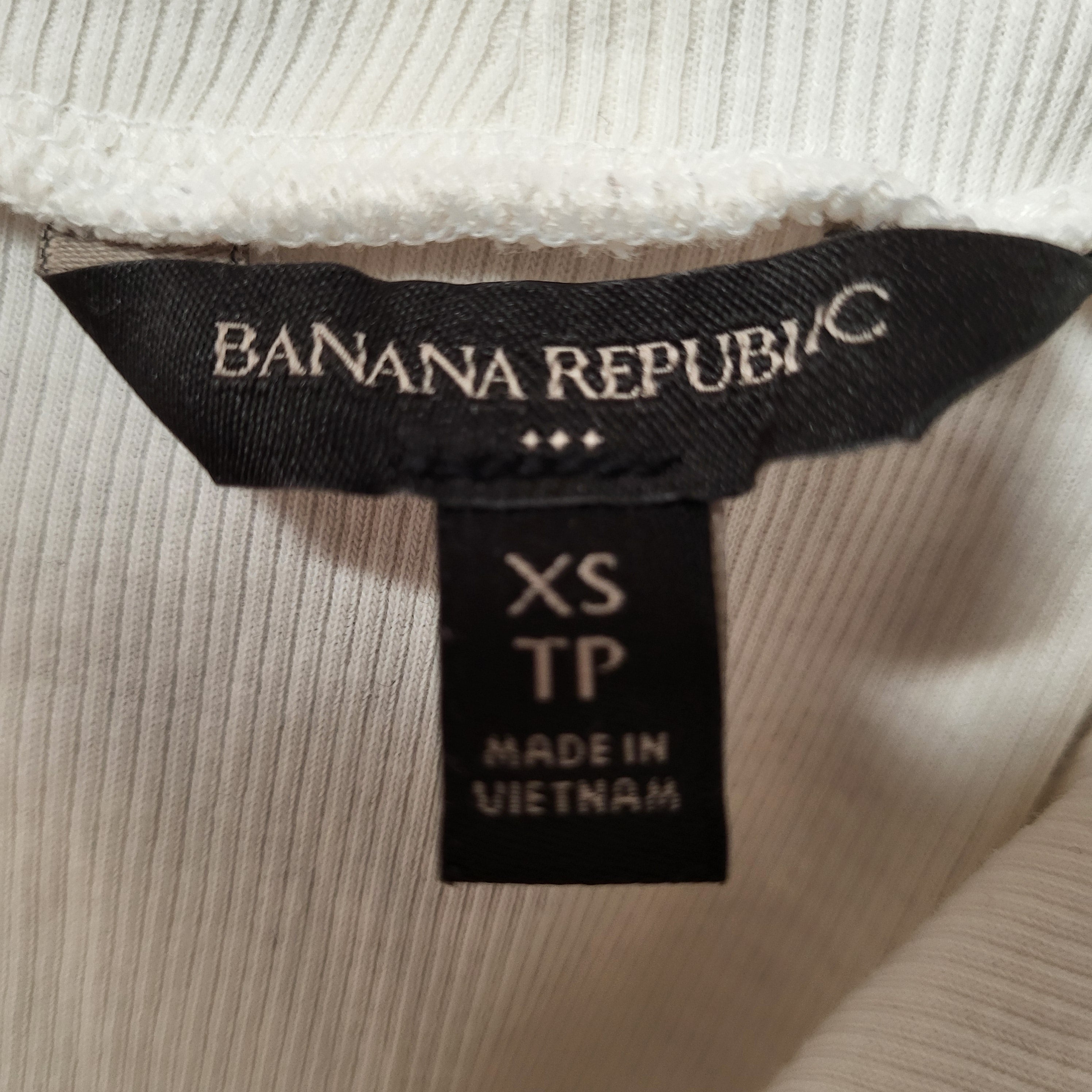 Banana Republic ivory ribbed mock neck bodysuit (Women's Size XS)