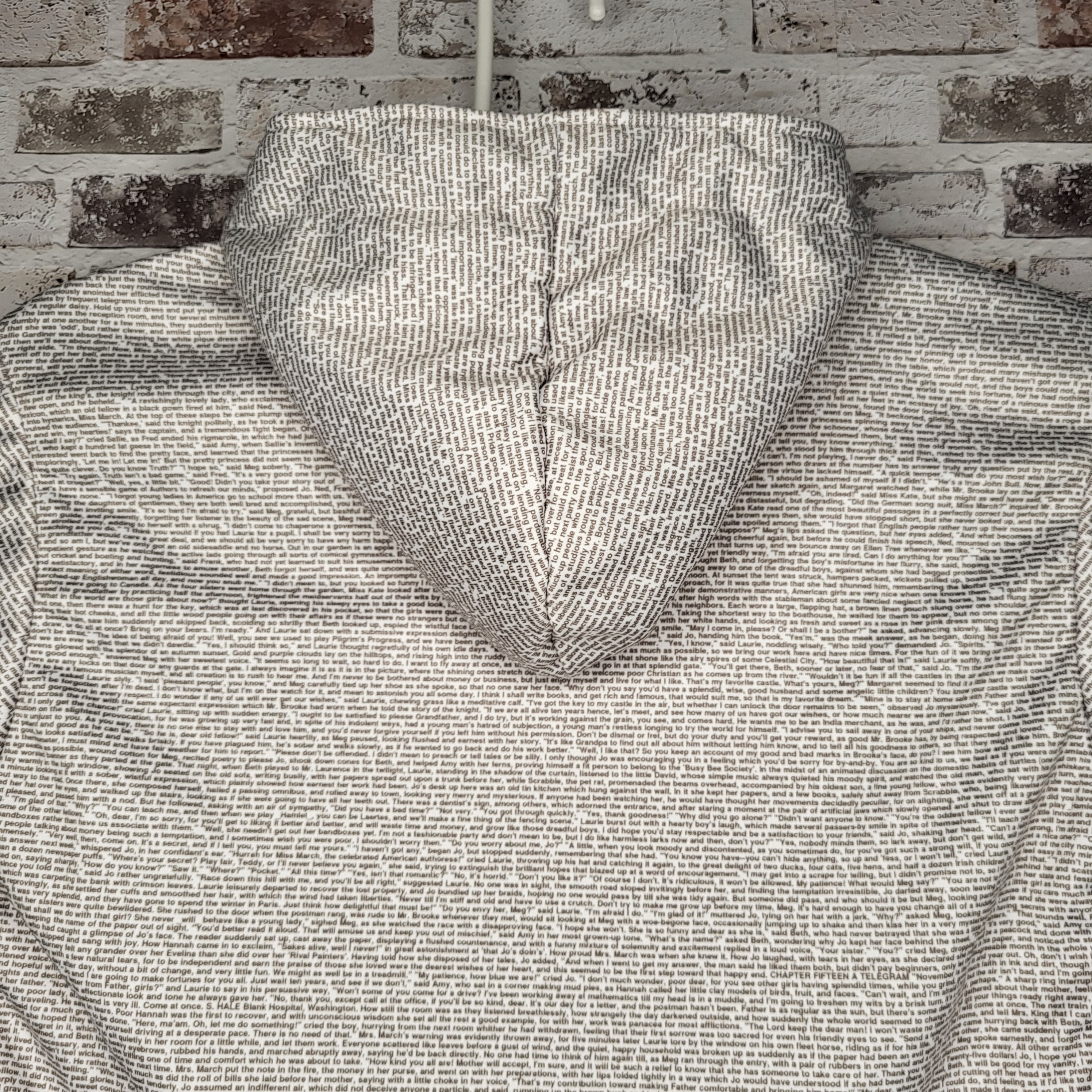 Litographs "Little Women" all-over text print hoodie (Women's Size S)