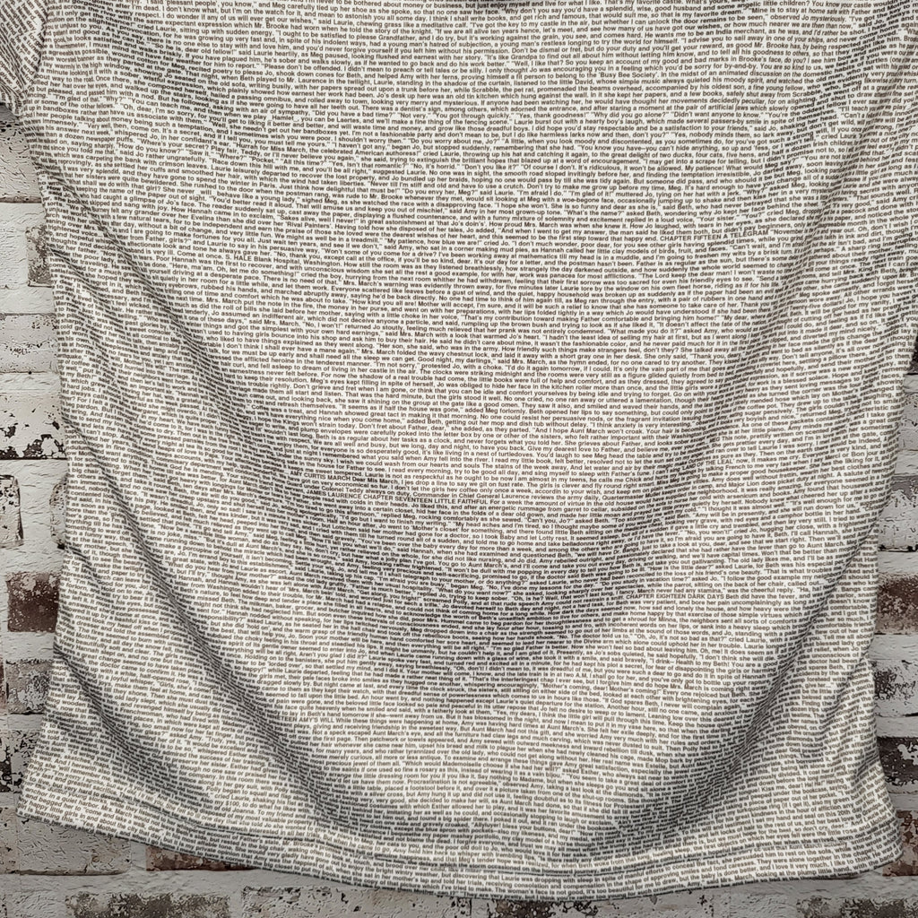 Litographs "Little Women" all-over text print hoodie (Women's Size S)