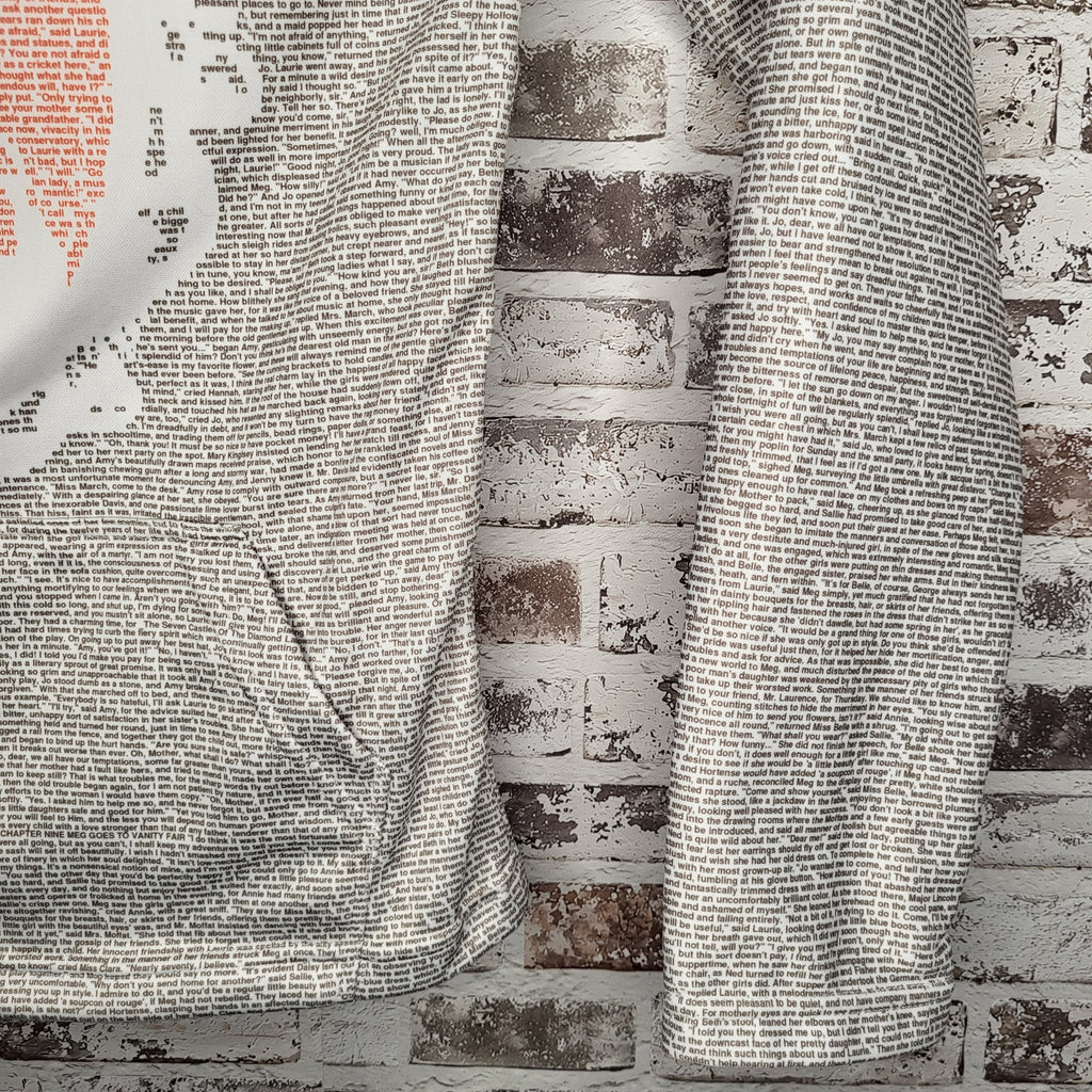 Litographs "Little Women" all-over text print hoodie (Women's Size S)