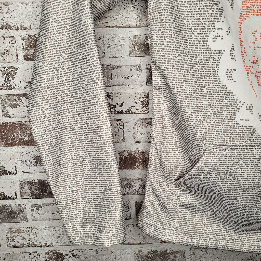 Litographs "Little Women" all-over text print hoodie (Women's Size S)