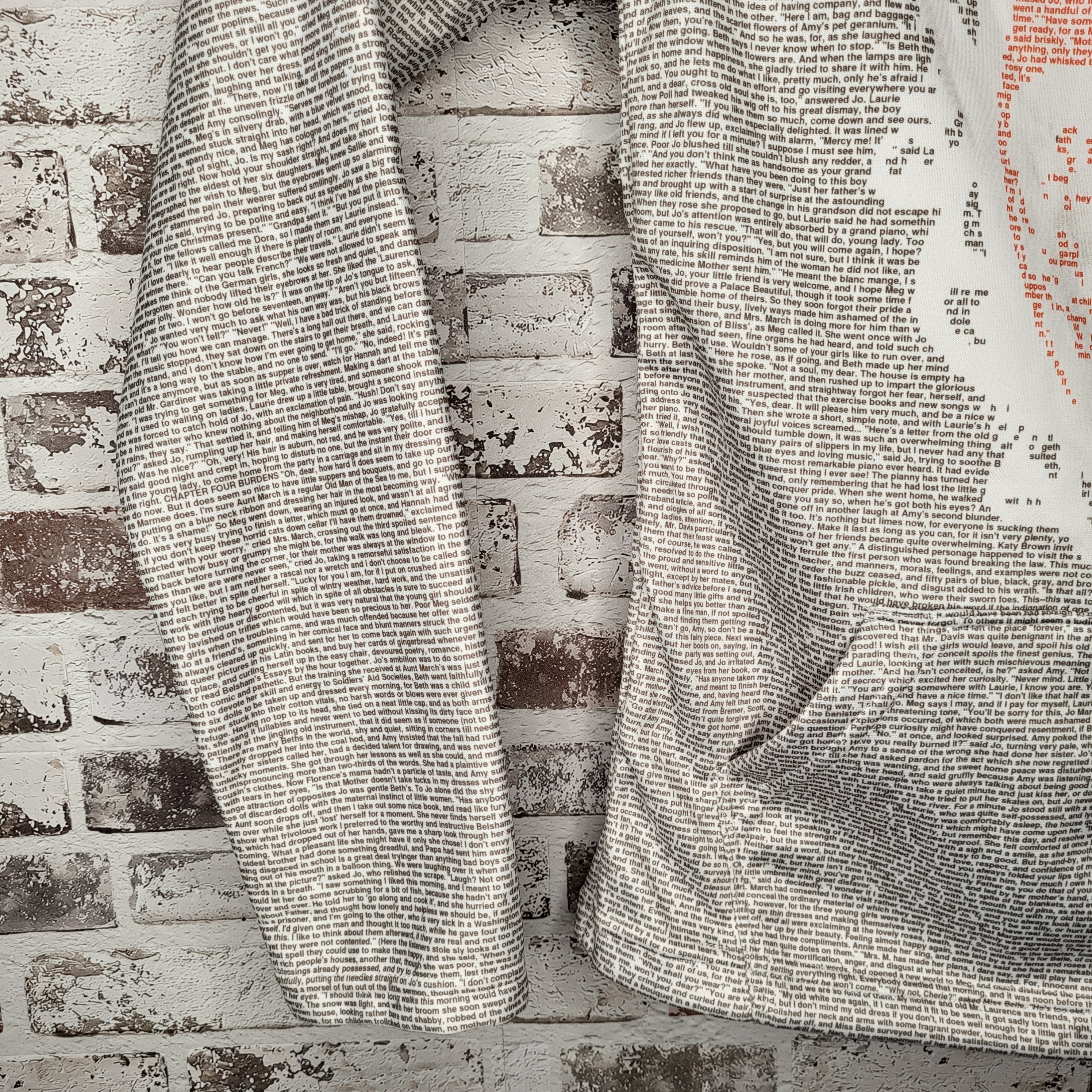 Litographs "Little Women" all-over text print hoodie (Women's Size S)