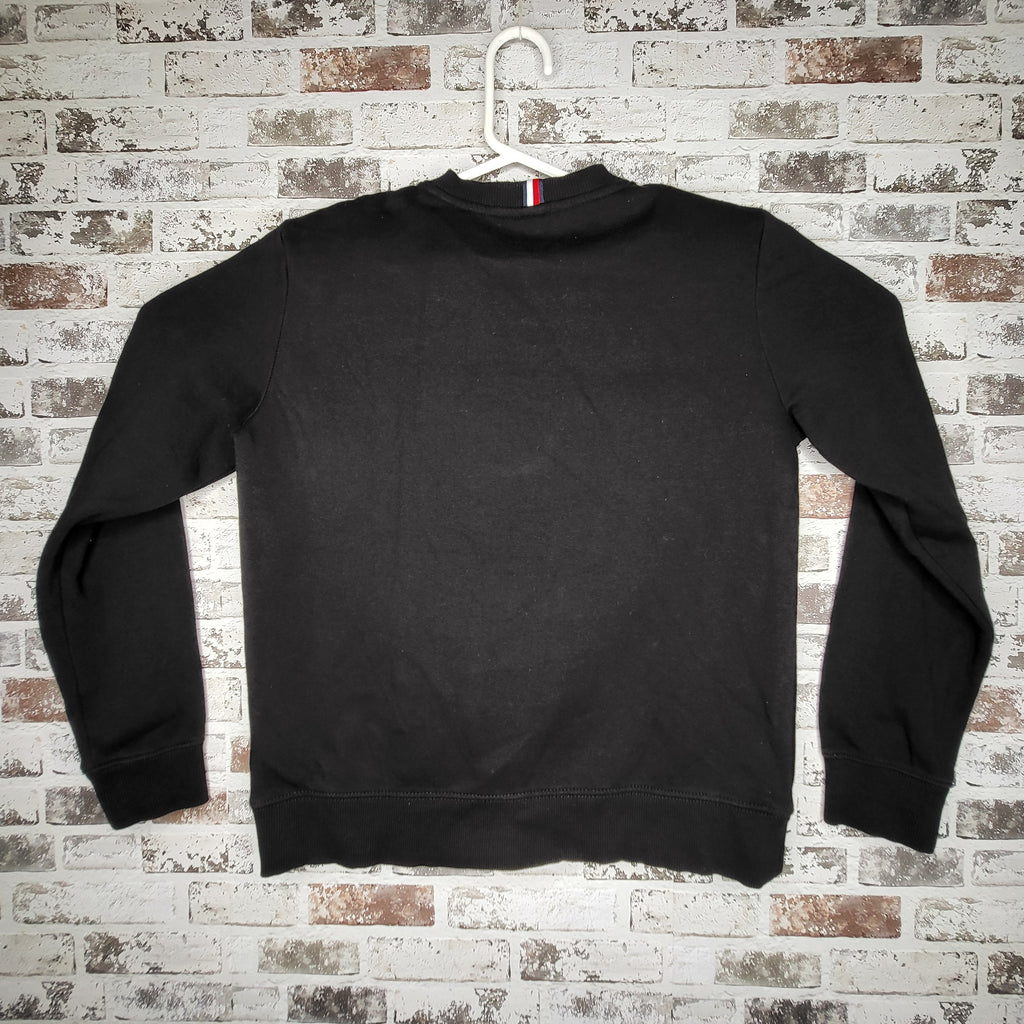 Tommy Hilfiger Black Script Logo Crewneck Sweatshirt (Women's Size S)