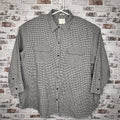 Abercrombie & Fitch Black White Houndstooth Flannel Shacket (Women's Size XXL)