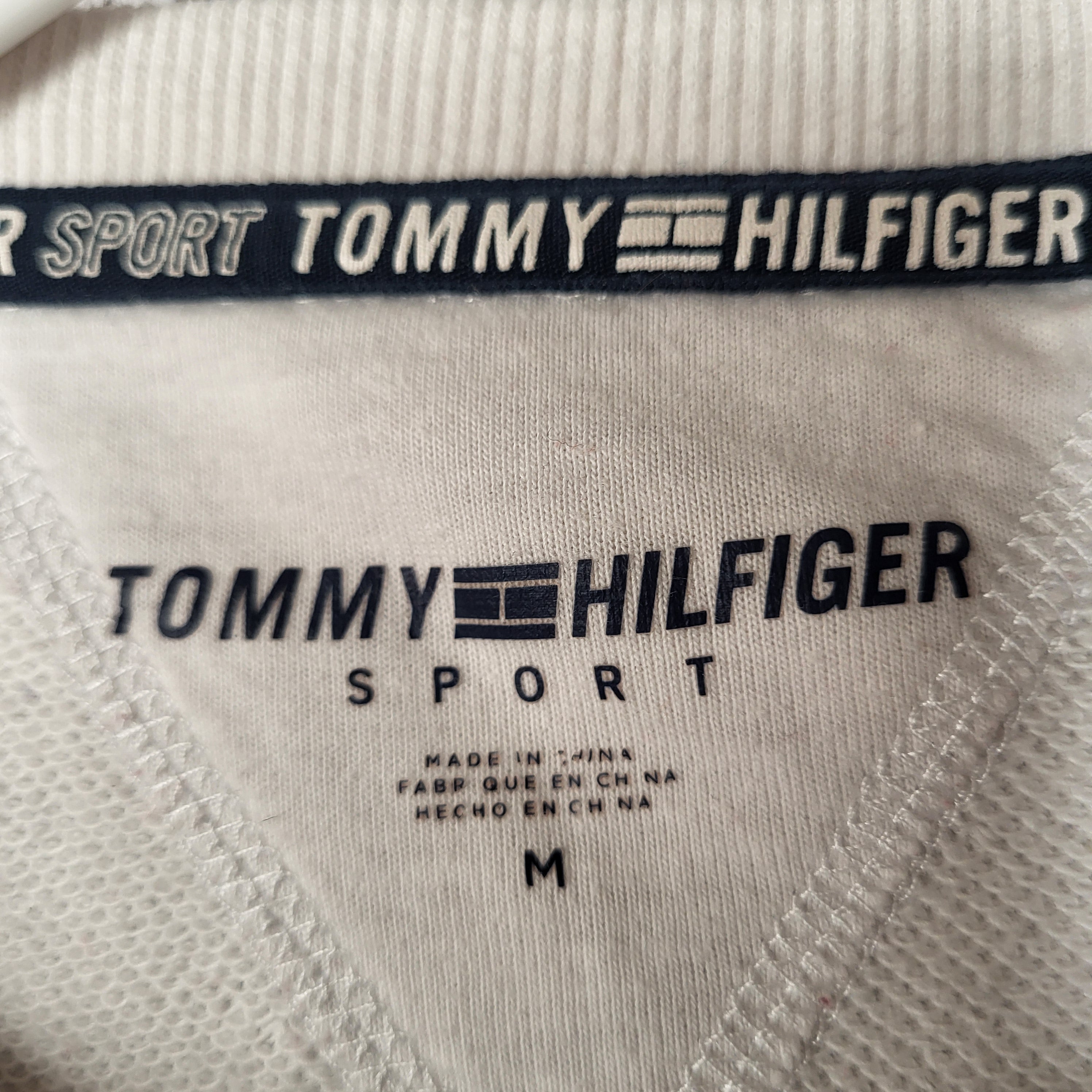 Tommy Hilfiger Colorblock Red Navy White Crewneck Sweatshirt (Women's Size M)