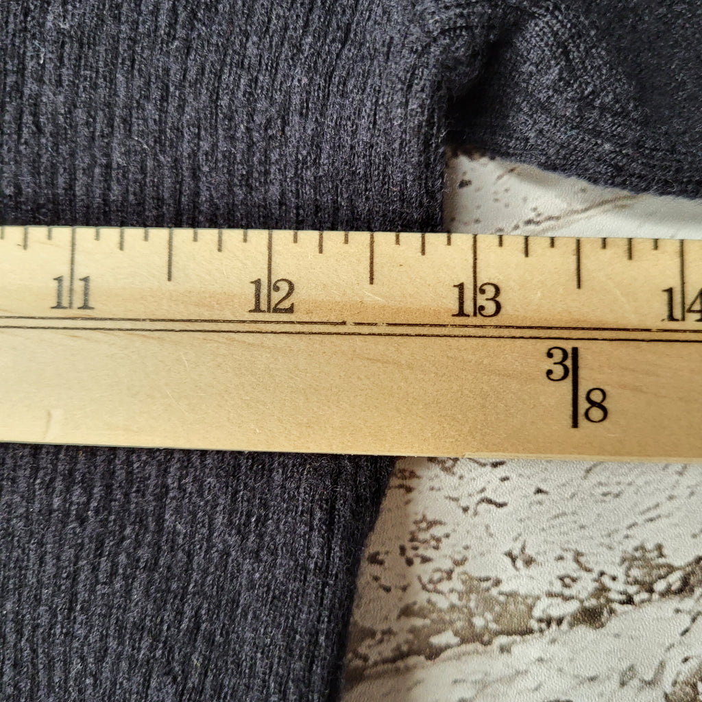 Frame navy ruffle sleeve wool sweater (Women's Size S)