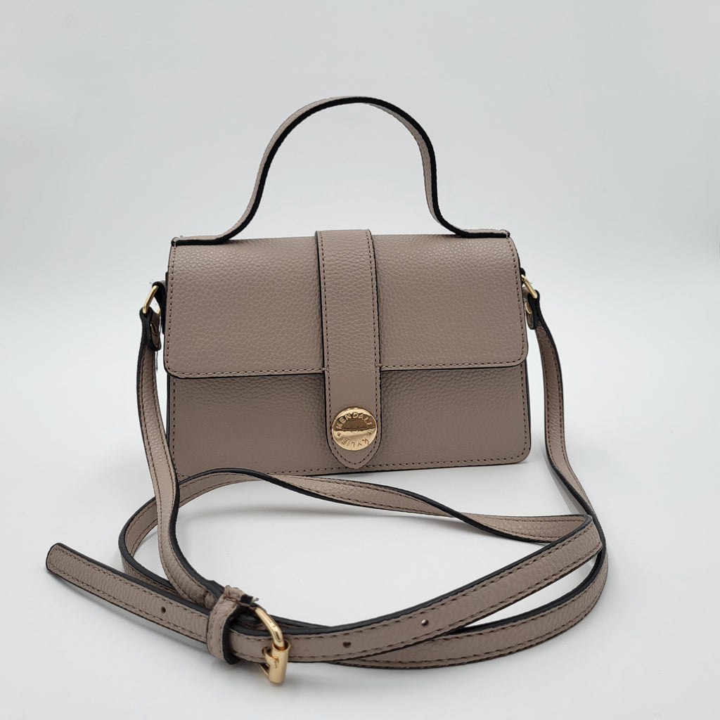 Kendall + Kylie Beige Mini Top Handle Crossbody Bag
