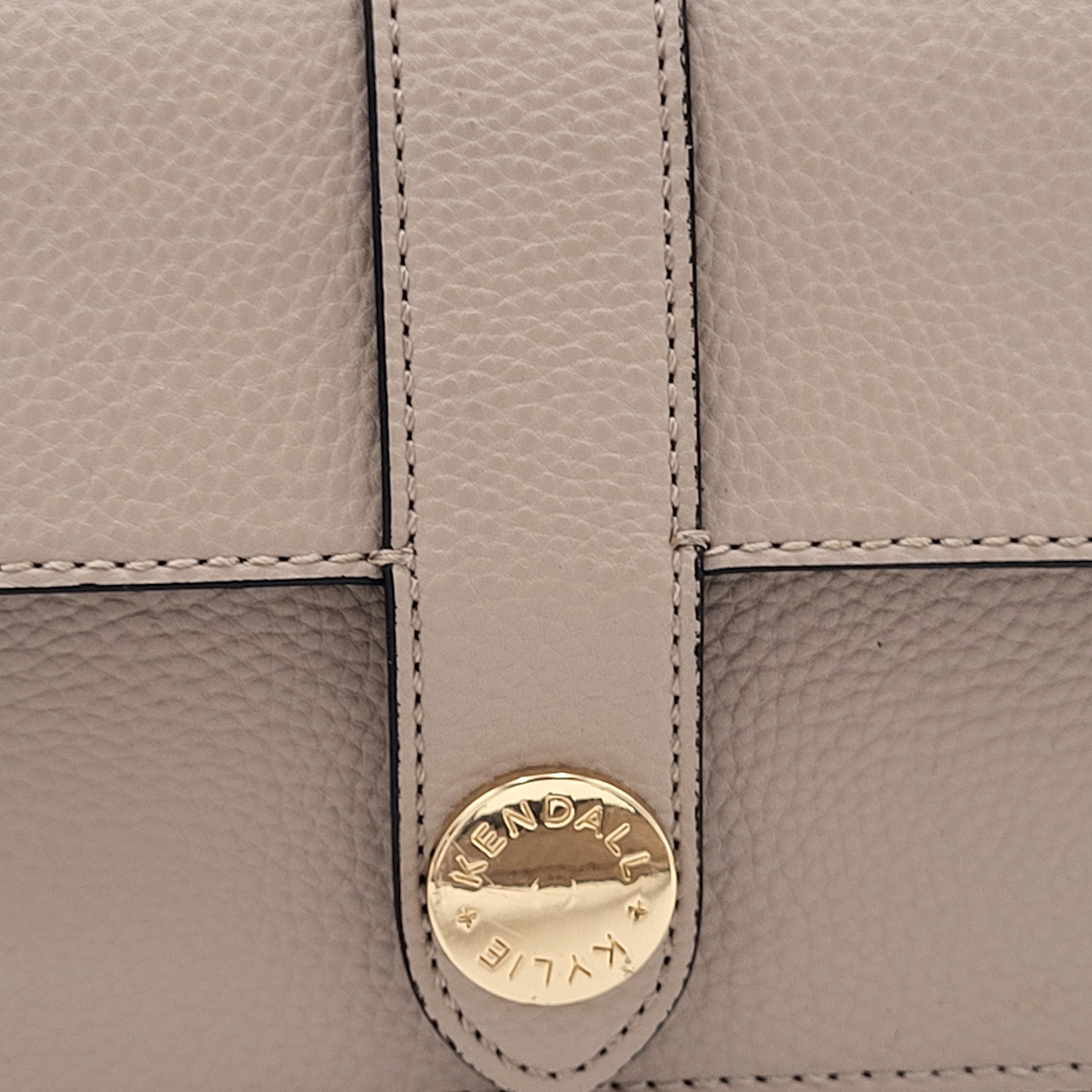 Kendall + Kylie Beige Mini Top Handle Crossbody Bag