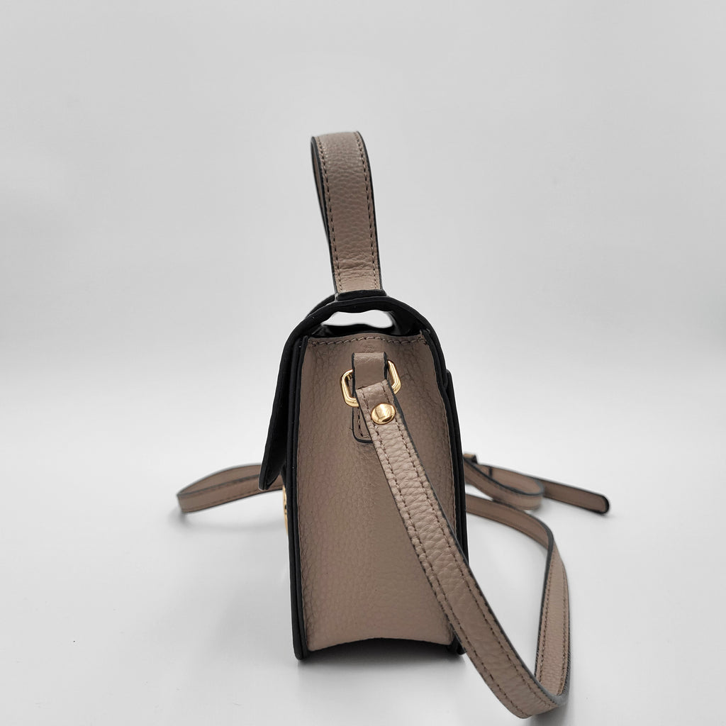 Kendall + Kylie Beige Mini Top Handle Crossbody Bag