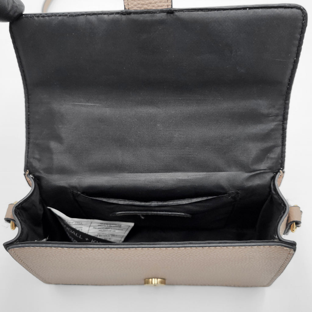 Kendall + Kylie Beige Mini Top Handle Crossbody Bag