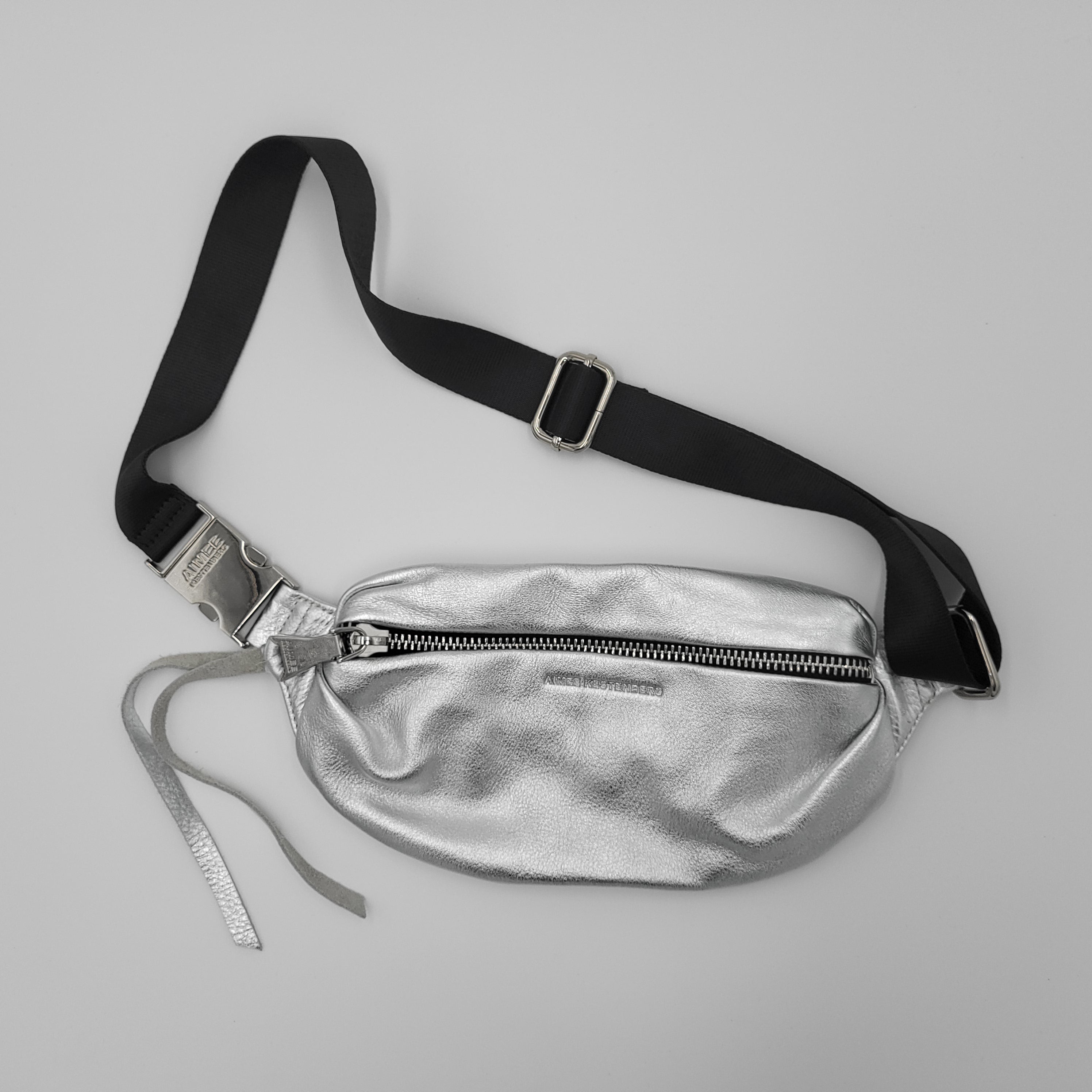 Aimee Kestenberg Silver Leather Belt Bag
