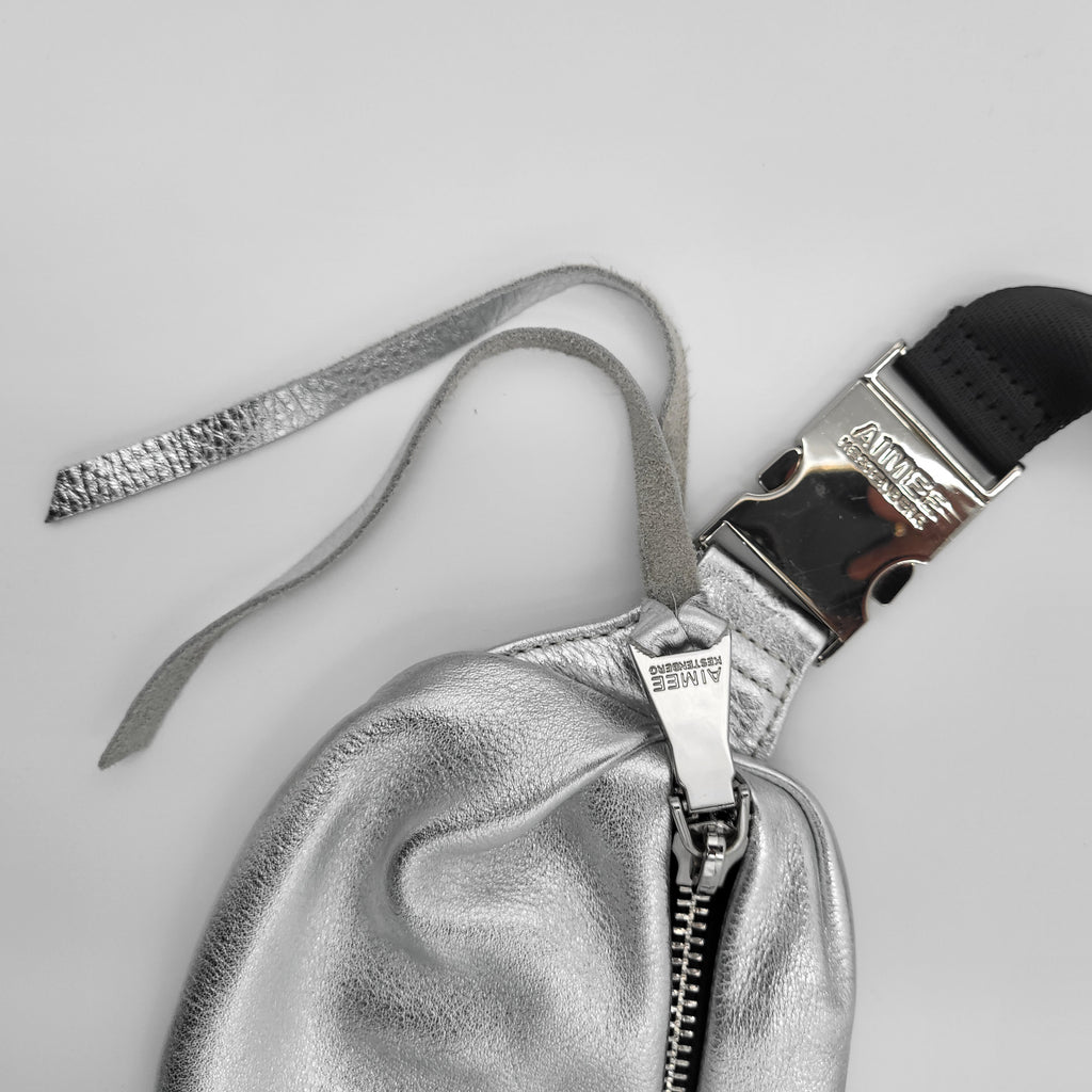 Aimee Kestenberg Silver Leather Belt Bag