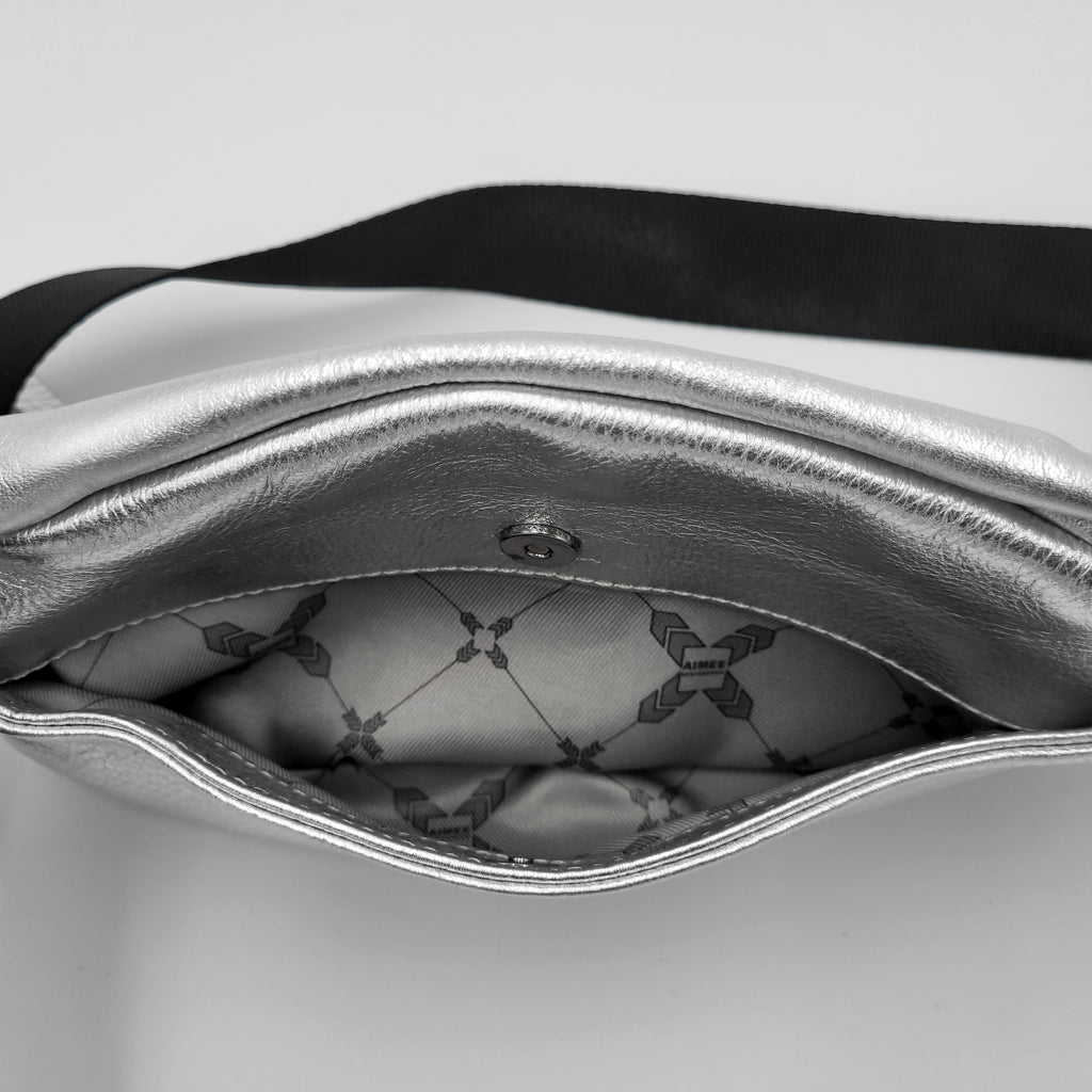 Aimee Kestenberg Silver Leather Belt Bag