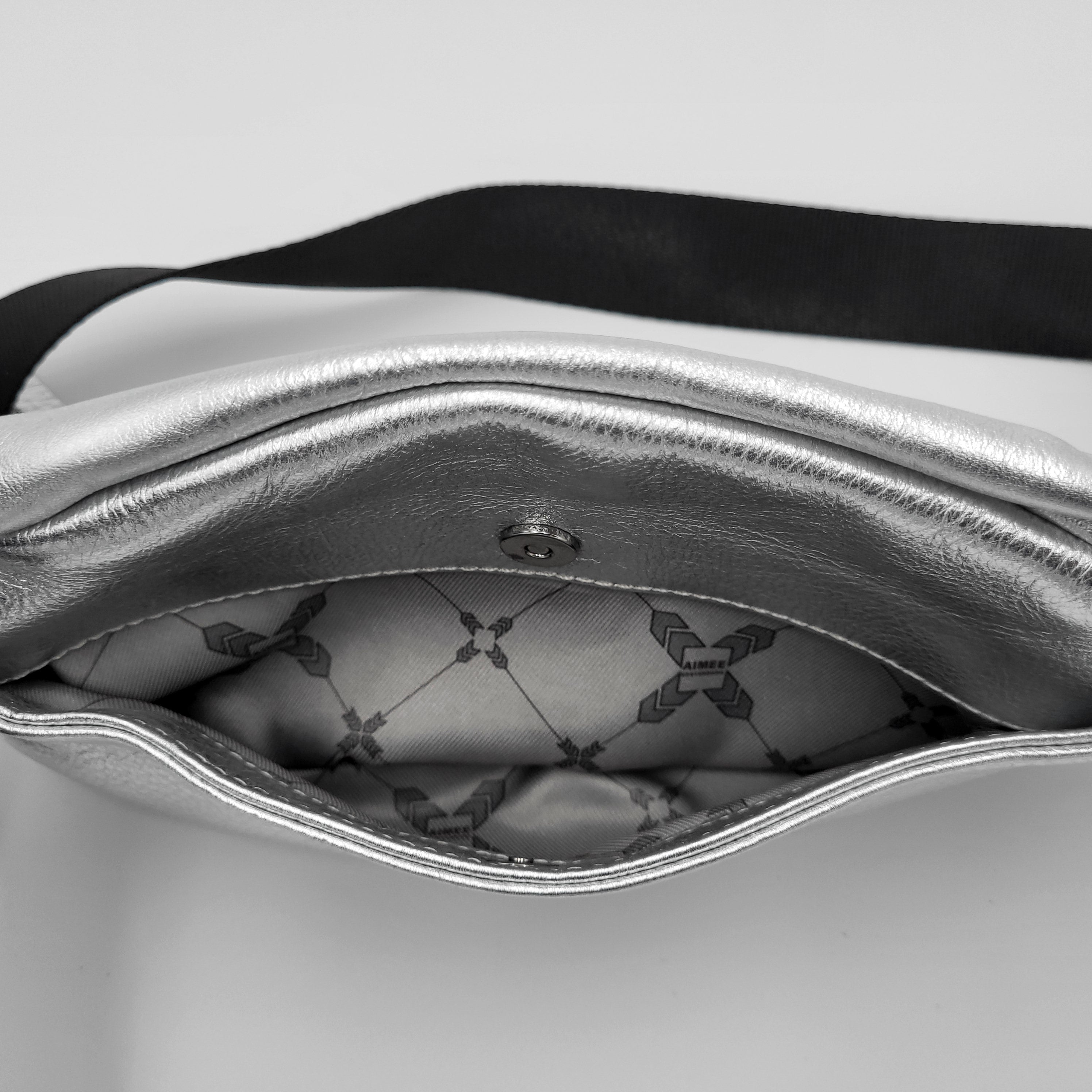 Aimee Kestenberg Silver Leather Belt Bag