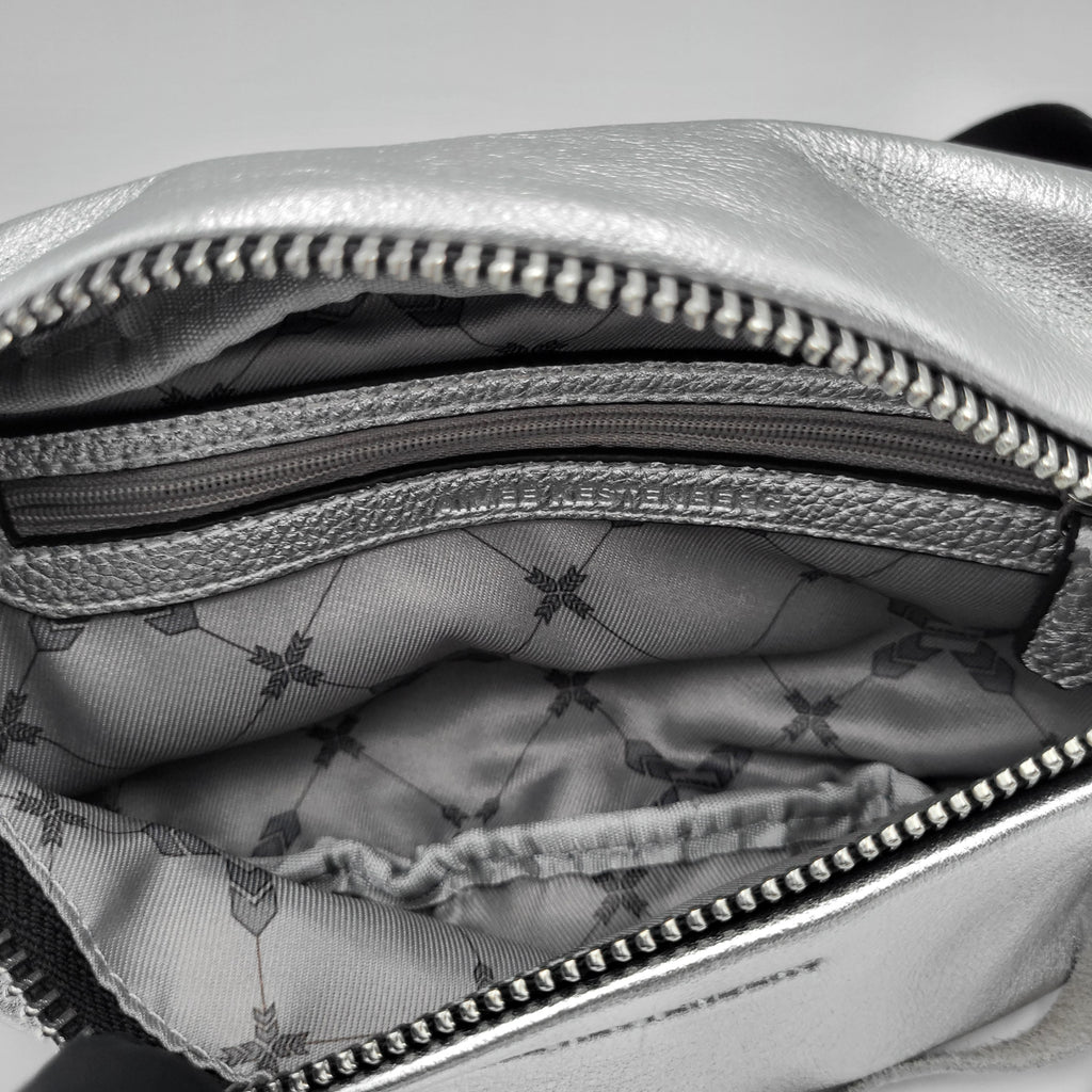 Aimee Kestenberg Silver Leather Belt Bag