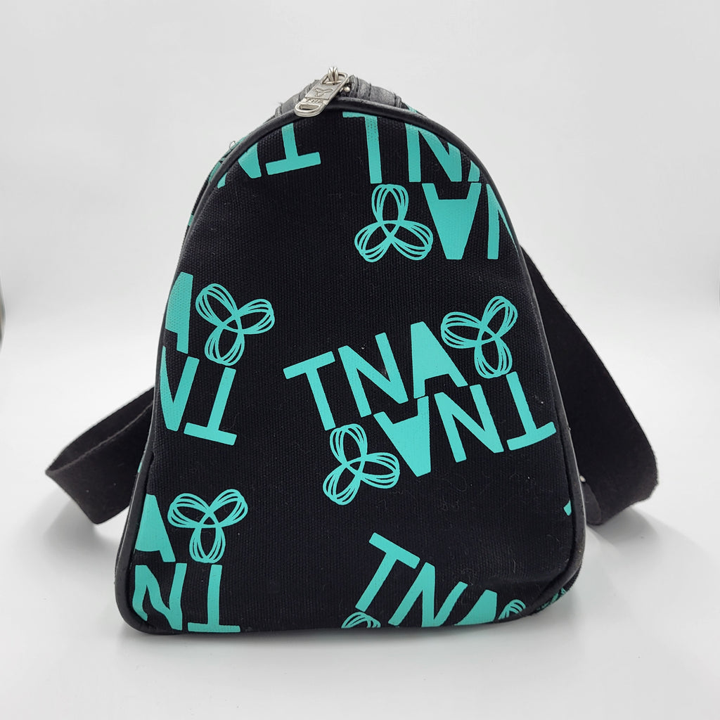 TNA Black Teal Logo Duffel Bag