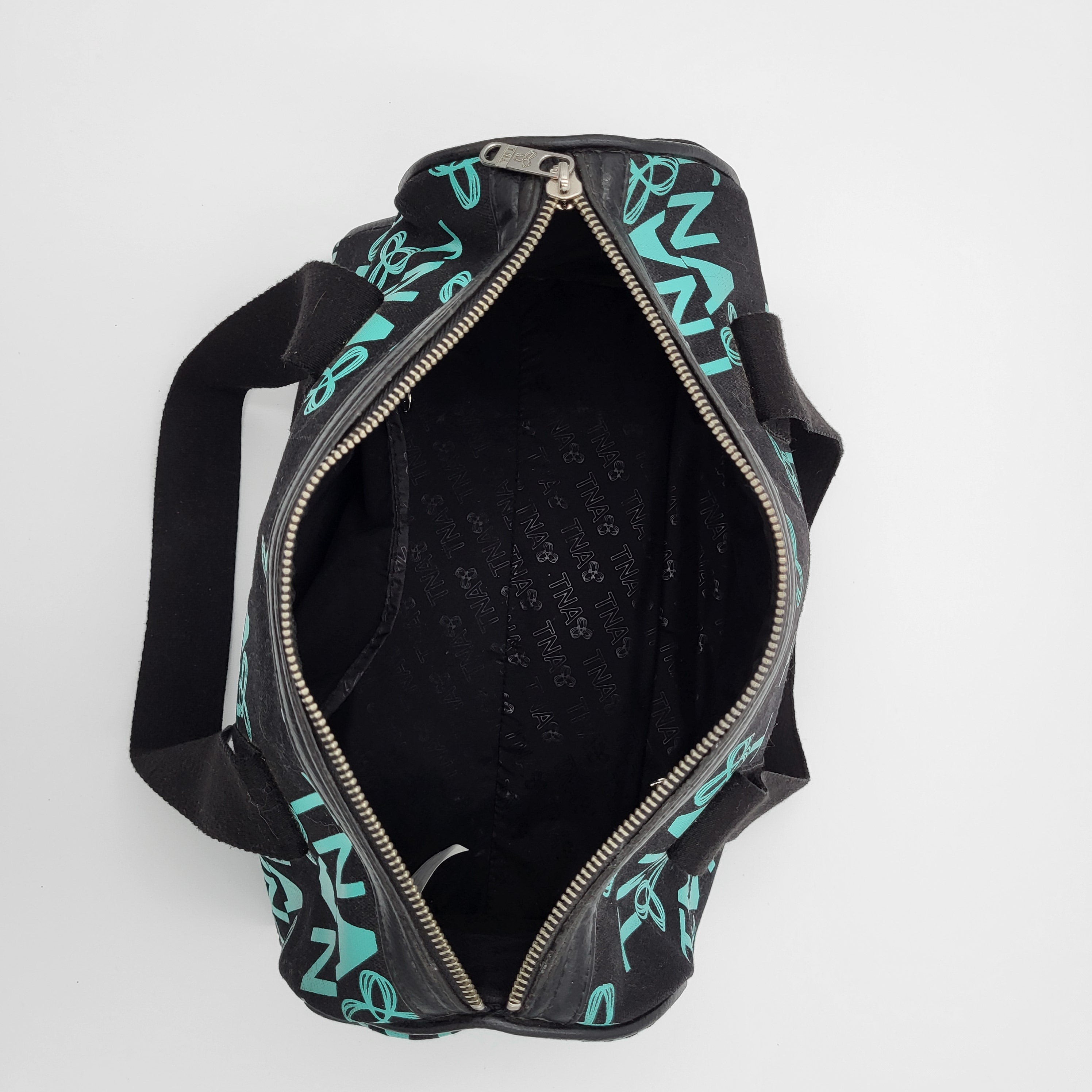 TNA Black Teal Logo Duffel Bag