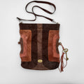 Fossil Brown Multi-Tone Leather Crossbody Bag