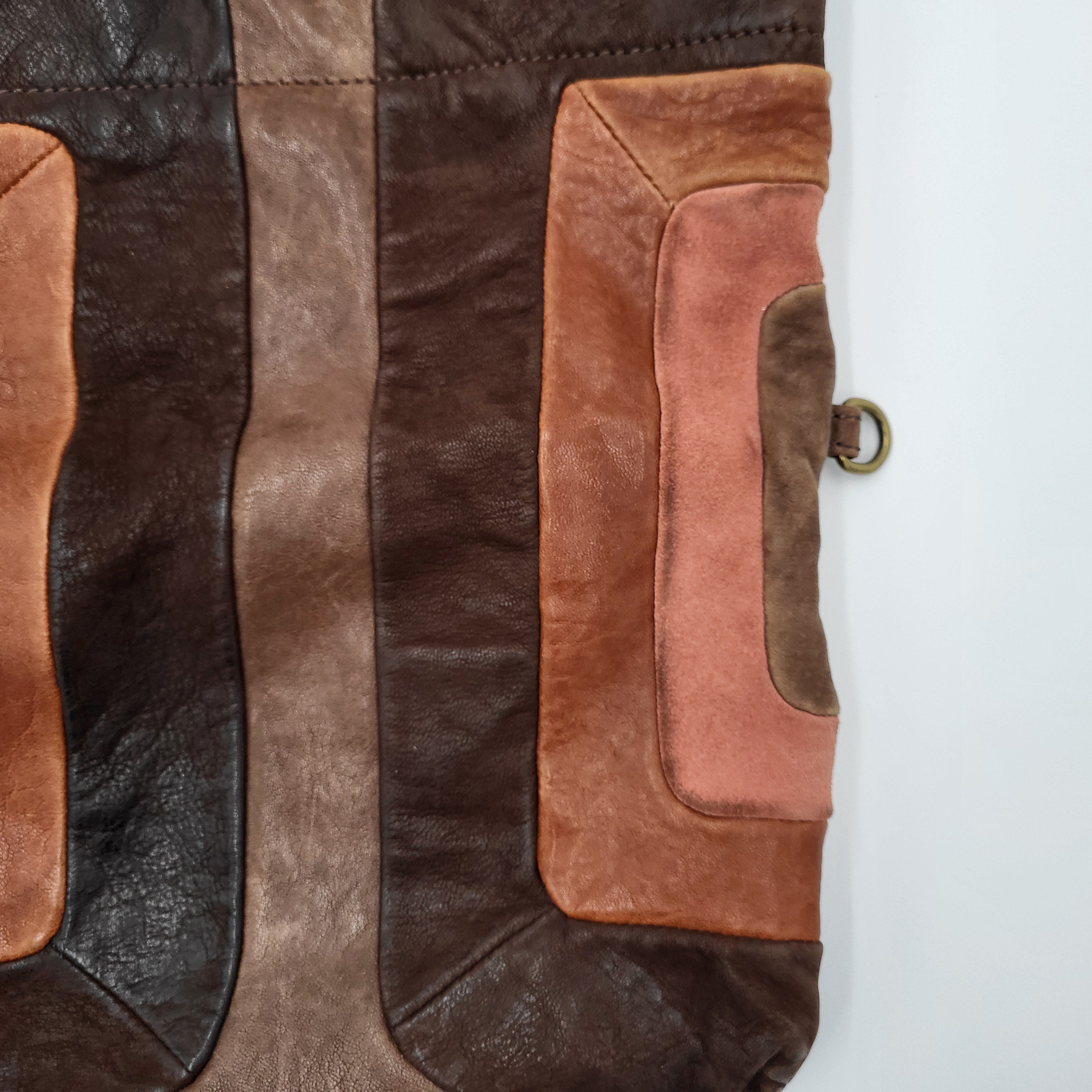 Fossil Brown Multi-Tone Leather Crossbody Bag