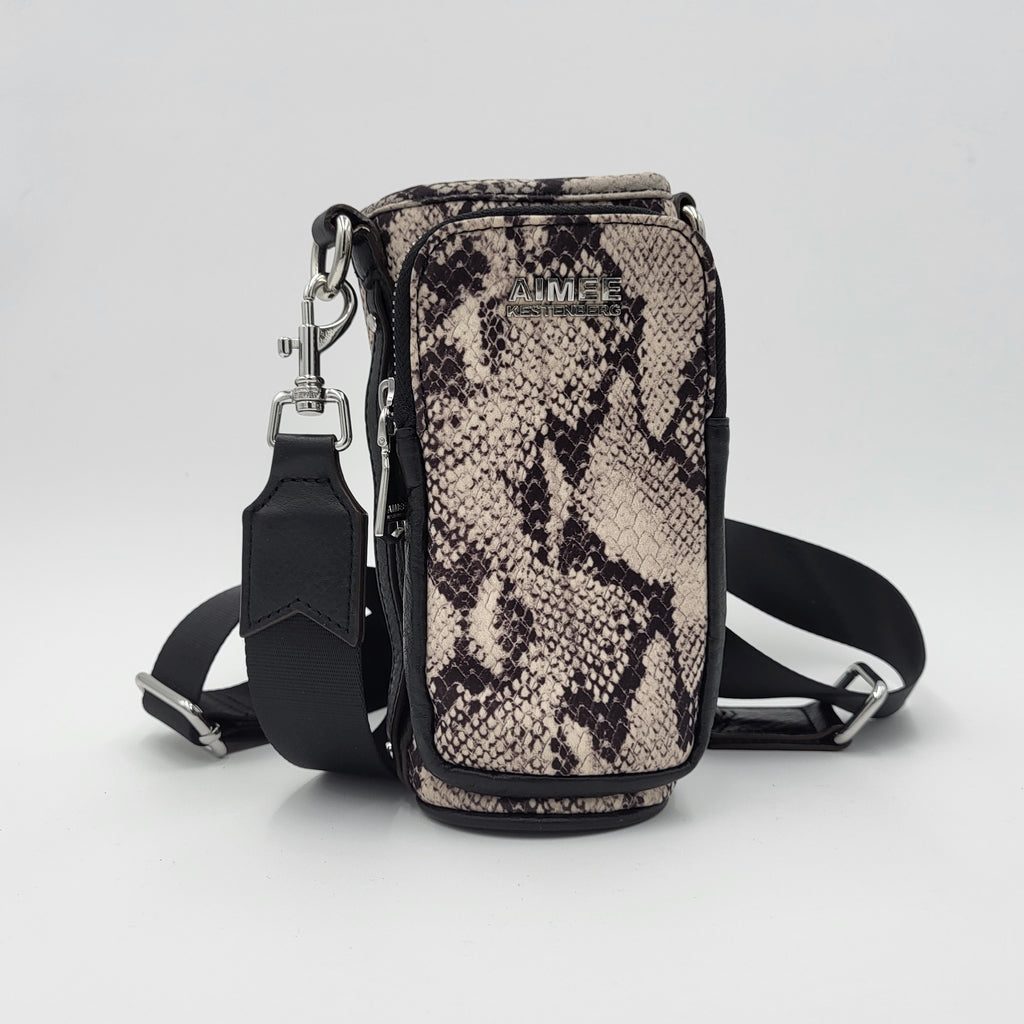 Aimee Kestenberg Snake Print Water Bottle Crossbody Bag