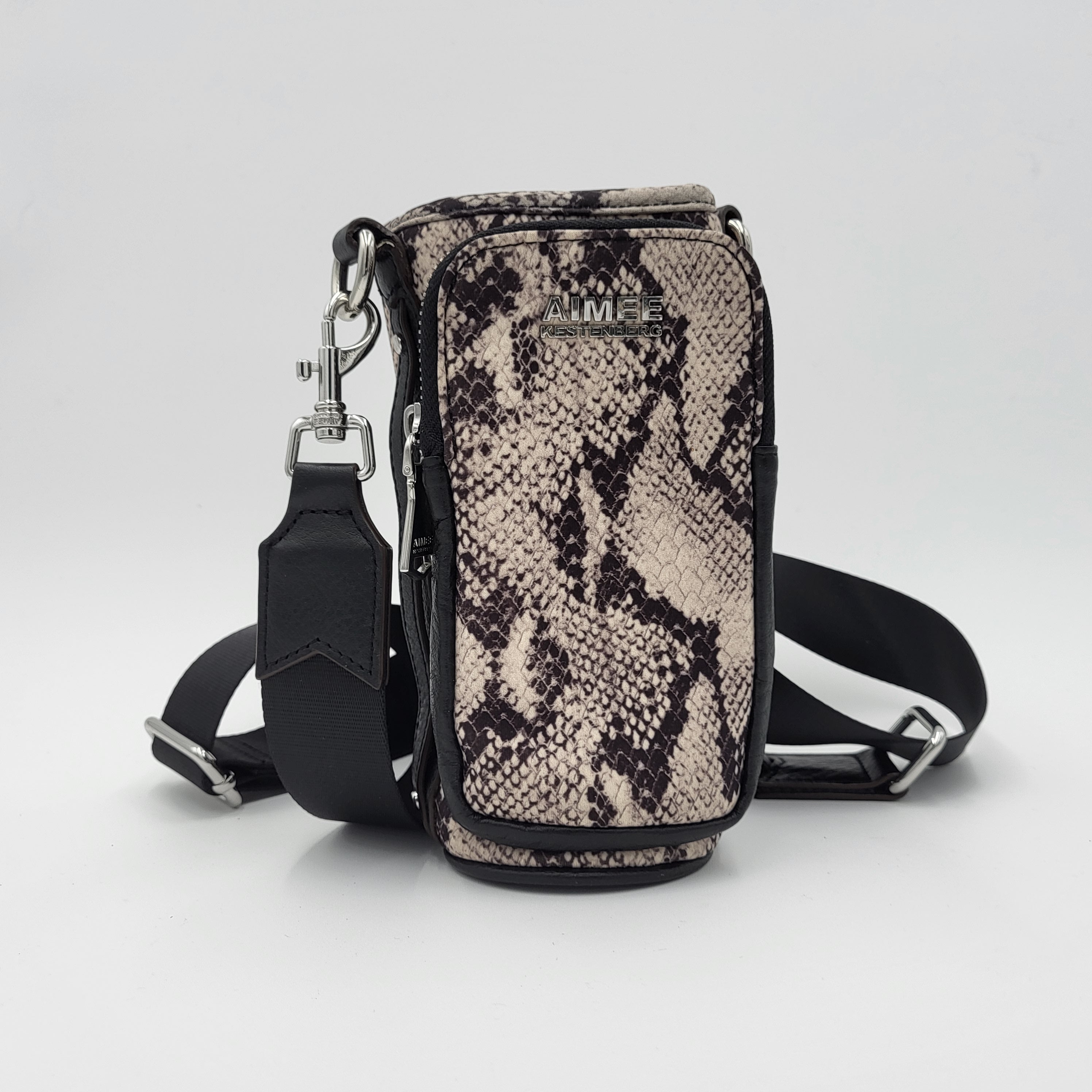 Aimee Kestenberg Snake Print Water Bottle Crossbody Bag